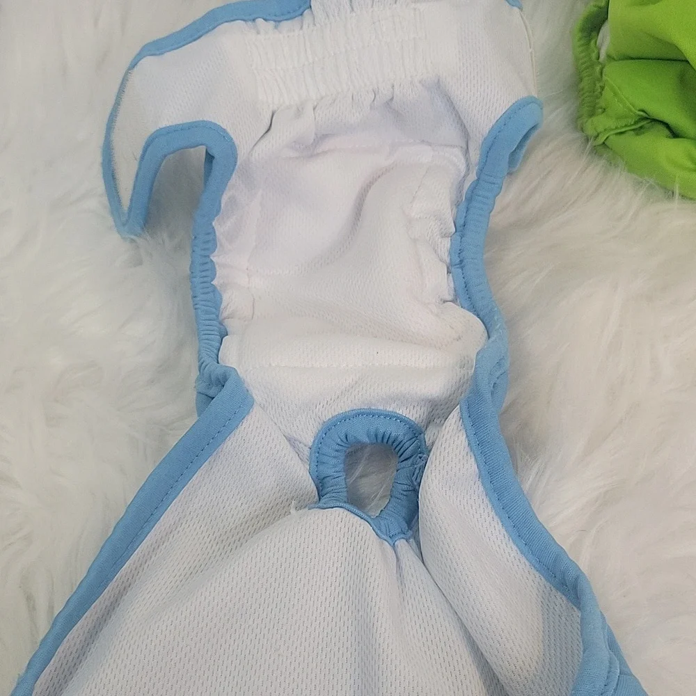 Pet‎ Magasin 3 piece Blue, Green, Purple Dog Diapers Small